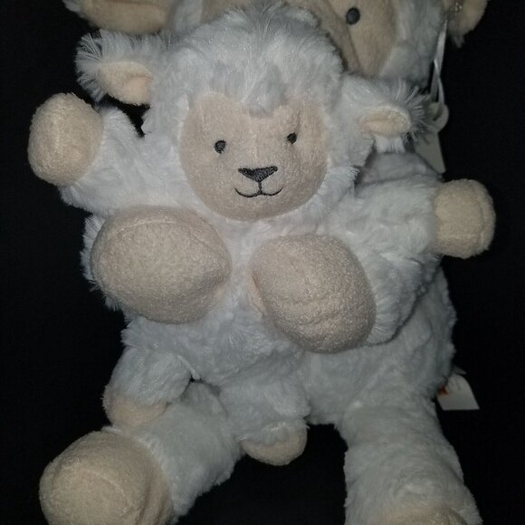 Cloud Island White Sheep Lamb Plush Lovey Rattle Mom Baby Stuffed Animal Toy - Picture 3 of 10